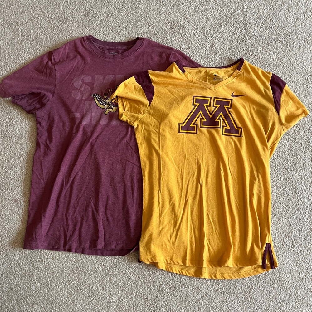 TWO Minnesota Gophers Tees